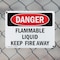 Signmission Flammable Liquid Keep Fire Away Danger Sign, Plastic, 14in W x 10in L, 2PK OS-2PACK-DS-P-1014-L-2347 - alternate 5